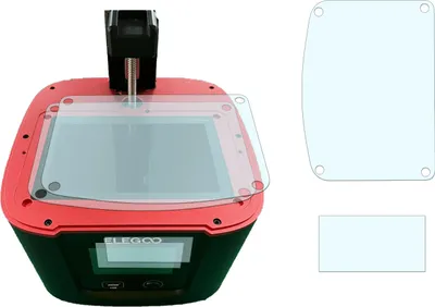 Produktbild von [2 Stück] Screen Protector passend für Elegoo Resin 3D Drucker, MARS 3 MSLA 3D Drucker 6,6 Zoll Komplett Schutzfolien Set LCD Display und Touchpad