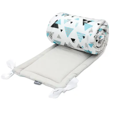 Obrázek produktu pro Chránič na dětskou postýlku 120x60 cm, dětský chránič 180x30 cm, na příčky, bavlna a samet, Bellochi, tresor