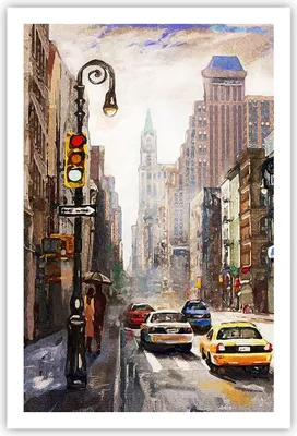 Produktbild von Poster - Poster ohne Rahmen - New York Aquarell - 61x91,5 cm - Wand Bild - Wanddeko - Wandbilder - Kunstposter - Wandposter - Bilder - Kunstdruck - Wanddekoration - Wandbild - P2XPA61x91-4590