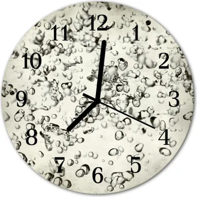 Produktbild von Glasuhr Wanduhr Küchenuhr Echt-Glas 30fi cm Tropfen grau