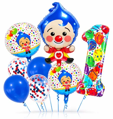 6 Zirkus-Ballons aus Aluminium für Geburtstag, 1 Stück