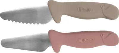 Produktbild von FILIBABBA Kindermesser Warm Grey&Rose 2er Pack
