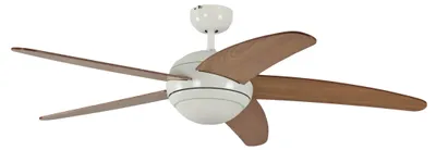 Image de Ventilateur de plafond Melton Blanc / Érable 132 cm avec éclairage et télécommande