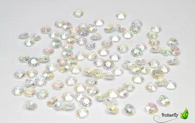 Produktbild von 100 Dekosteine Diamanten 12mm, Farbe:Klar / Iris