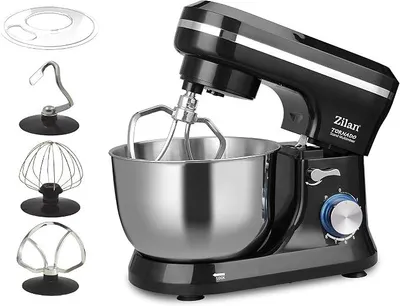 Image de Robot de cuisine électrique | Batteur | Fouet | Machine à pâte | Pétrin | Pétrisseur | 8 vitesses | Fonction pulse | 4,5 litres |