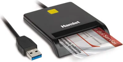 Zdjęcie produktu dla Hamlet HUSCR-ACY, USB Type-A/USB Type-C, 0,15 m, Czarny, 62 g