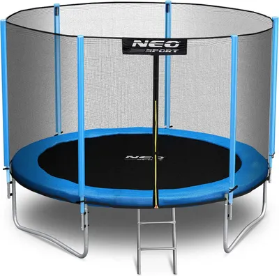 Produktbild von Fuß/252 cm Gartentrampolin mit Außennetz und Leiter Neo-Sport