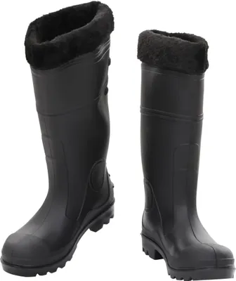 Produktbild von vidaXL Gummistiefel mit Herausnehmbarem Innenfutter Schwarz Gr. 38 PVC