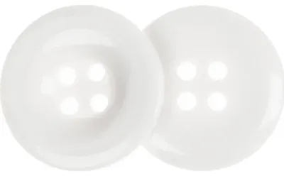 Immagine prodotto di Set di 6 bottoni - 28 mm (diametro) - Bianco
