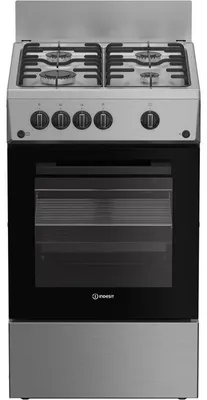 Image de Cuisiniere  a gaz - INDESIT - I5G1KMS - 4 foyers - 10,4 KWh - L50 cm - Silver