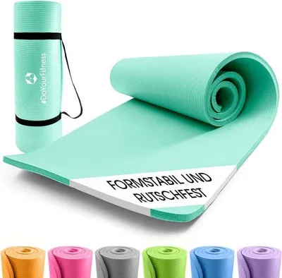 Produktbild von World Fitness Fitnessmatte Yamuna - 183 x 61 x 1,5 cm - Türkis