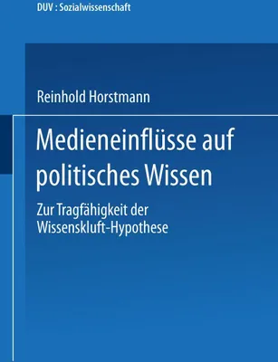 Produktbild von Medieneinflüsse auf politisches Wissen