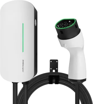 Image de Borne de recharge murale de 7,4 kW, type 2, pour véhicules électriques, monophasée, avec câble de 6 mètres