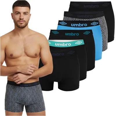Zdjęcie produktu dla Umbro Bokserki Męskie Zestaw 6 Sztuk Wzór Kolor Mix Bawełna Rozmiar M