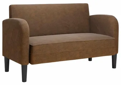Zdjęcie produktu dla vidaXL Sofa dwuosobowa brązowa 110 cm imitacja skóry