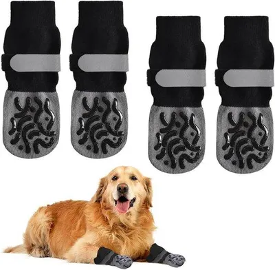 Immagine prodotto di Calzini antiscivolo per cani, 2 paia, traspiranti, taglie small e medium