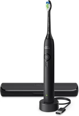 Produktbild von Philips Sonicare 3100 series 3100 HX4033/32 Wiederaufladbare Zahnbürste, Erwachsener, Schallzahnbürste, Tägliche Pflege, 31000 Bewegungen pro Minute, Schwarz, 2 min, 4 x 30 sec