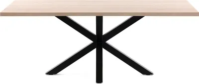 Produktbild von Tisch Argo 160 x 100 cm mit Melamin und schwarzen Stahlbeinen