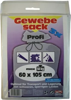Produktbild von Gewebesäcke ca. 50g/m² 600 x 1050 mm, weiß  3 Stück/Pack