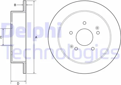 Produktbild von 2x DELPHI Bremsscheibe BG4940C für SSANGYONG Korando SUV (CK) Tivoli SUV 58 1mm