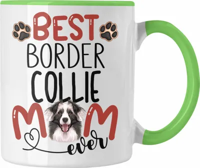 Produktbild von Trendation - Border Collies Mom Besitzerin Tasse Geschenk Lustiger Spruch Geschenkidee Besitzerin Border Collies Mama (Grün)