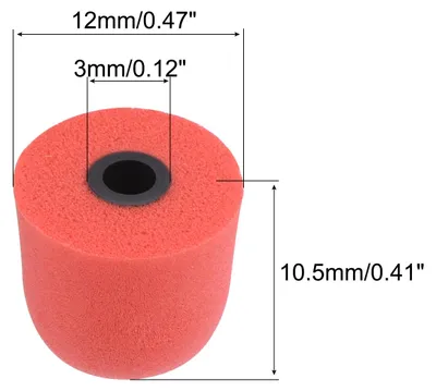 Image de Embouts en Mousse de Remplacement pour šŠcou-teurs, Taille Moyenne 3-4mm, Rouge, Lot de 8