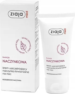 Zdjęcie produktu dla Ziaja Med, Kuracja naczynkowa, krem uszczelniający naczynka krwionośne na noc, 50ml