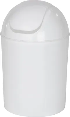 Produktbild von WENKO Schwingdeckel Müll Eimer Economic weiß 6 L Abfall Kosmetik Bad WC Küche