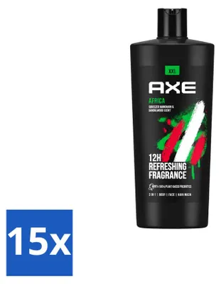 Produktbild von 15 x AXE Douchegel Africa - 700 ml - Vorteilspackung - 15 Stücke