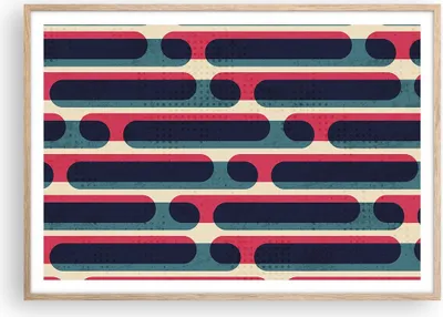 Produktbild von Gerahmtes Poster - Rahmen in heller Eiche - Abstraktion Muster Modern - 100x70 cm - Wand Bild - Wanddeko - Wandbilder - Wandposter - Bilderrahmen - Bilder - Kunstdruck - Wandbild - P2NAA100x70-4200