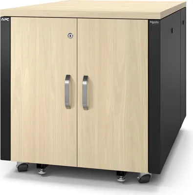 Produktbild von APC NetShelter Soundproof Server Rack 12U 110-240V 783H x 750W x 1134D mm Maple