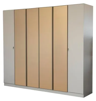 Obrázek produktu pro Šatní skříň, béžová barva, moderní styl, minimalistický design, elegantní, jednoduchá