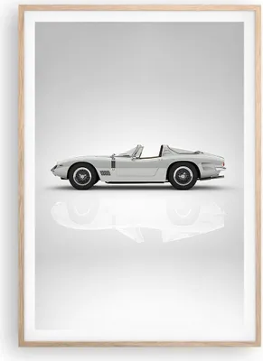 Produktbild von Gerahmtes Poster - Rahmen in heller Eiche - Sportlich Auto Vintage - 70x100 cm - Wand Bild - Wanddeko - Wandbilder - Kunstposter - Wandposter - Bilderrahmen - Bilder - Kunstdruck - P2NPA70x100-4872