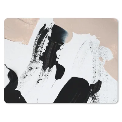 Produktbild von MuchoWow® Mauspad Mousepad Schwarz - Abstrakt - Design 40x30 cm - Mousepads - Maus Mat - Pad - Mausunterlage - Anti Rutsch