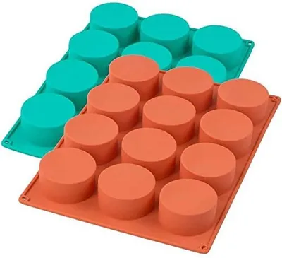 Produktbild von Silikon-Ausstecher – Runde Backformen – Kuchenformen – 2 Stück – Für Süßigkeiten/Gelee – Antihaftbeschichtung