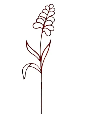 Produktbild von Gartenstecker Blume aus Metall, 135 cm, Edelrost-Optik, Gartendekoration rostige Dekoration für den Garten Beetstecker Edelrost