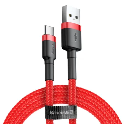 Zdjęcie produktu dla Kabel USB-A USB-C Baseus Cafule 1,0 m 3A czerwony
