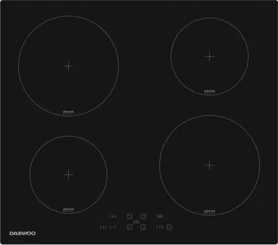Image de Plaque à induction - DAEWOO - 4 feux - 60 cm - BH6ITF37BNM - Noir