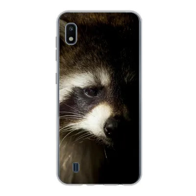 Produktbild von MuchoWow® Handyhülle Schutzhülle Hülle für Samsung Galaxy A10 Waschbär - Wilde Tiere - Schwarz Silikon Softcase Handy Hülle - Schutzhülle