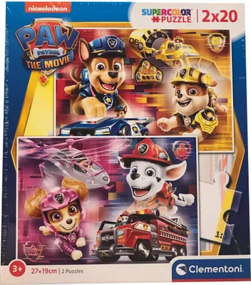 Zdjęcie produktu dla Clementoni układanka 2x20 SuperKolor Paw Patrol 24786