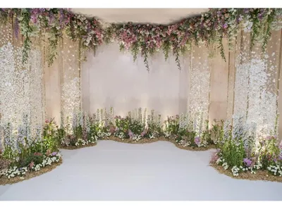 Produktbild von Solidchoice – Hochzeitsdekor mit romantischen Blumen, Größe 2,2 x 1,5 Meter
