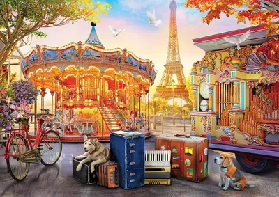 Produktbild von Art puzzle - Puzzle Amusement Park, Paris - 2000 dielov