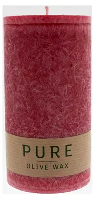 Produktbild von Wenzel Olive Wax Kerze, Karminrot, 130x70