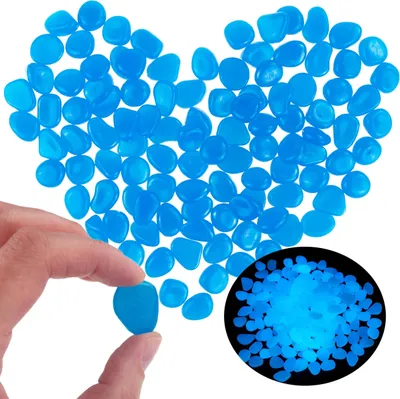 Image de Galets lumineux, pierres fluorescentes, 100 pièces décoratives