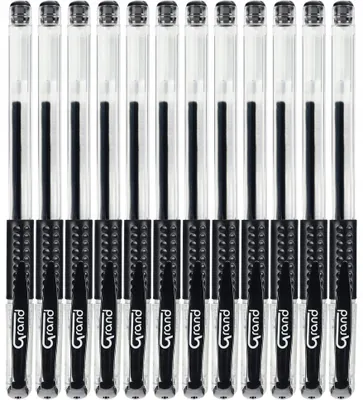 Produktbild von Grand GR-101 Gel-Kugelschreiber Schwarz 12 Stück