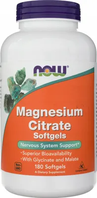 Produktbild von NOW FOODS Magnesiumcitrat 180 Kapseln