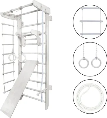 Produktbild von Numi Plus Sprossenwand mit Zubehör, Weiß, 120 kg