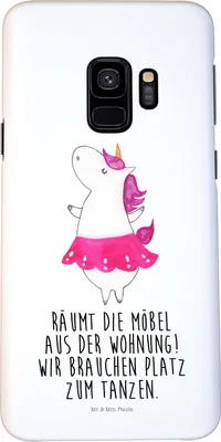Produktbild von Mr. & Mrs. Panda Samsung Galaxy S9 Handyhülle Einhorn Ballerina - Weiß - Geschenk, Handy Case, Lebensfreude, Wohnung, Unicorn, Geburtstag, Einhörner, Schutzhülle, Cover