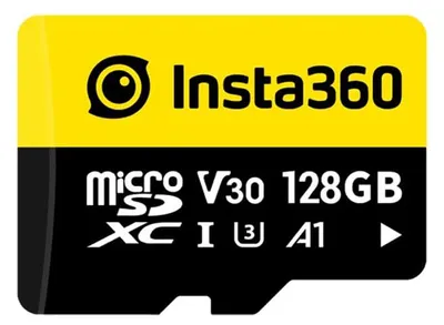 Zdjęcie produktu dla Karta pamięci microSDXC o pojemności 128 GB, przeznaczona do kamer Insta360, klasa prędkości V30, A1, UHS-I, prędkość odczytu/zapisu: 90 MB/s