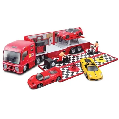 Produktbild von BBurago - 15631202 Ferrari Race & Play Autotransporter